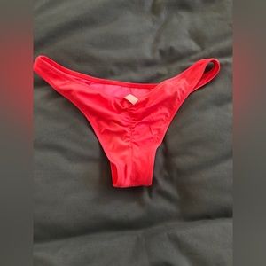 Victoria’s Secret Hot Pink/Coral Itsy Ruched Bikini Bottoms